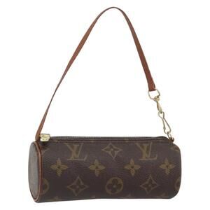 LOUIS VUITTON Monogram Papillon Pouch LV Auth BA9607